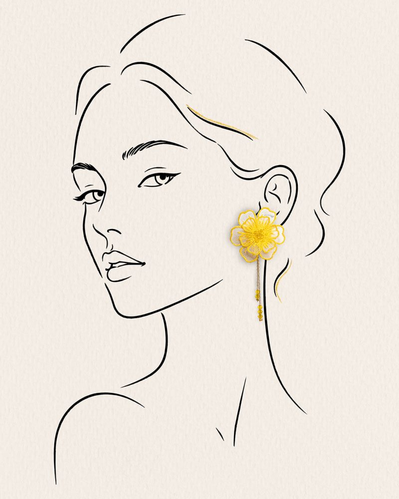 Boucles d'oreilles ROMANE jaune