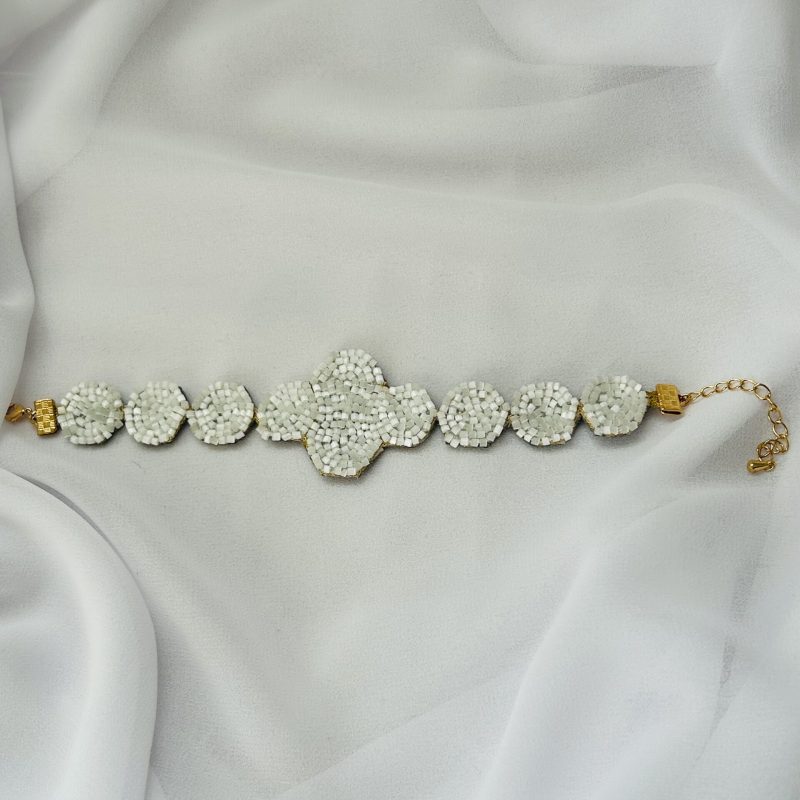 Bracelet perles veloutées